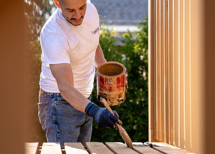 Exterior deck painting